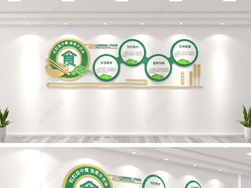 簡約校園食堂文化墻設計 打造健康、安全、文明的企業餐廳環境